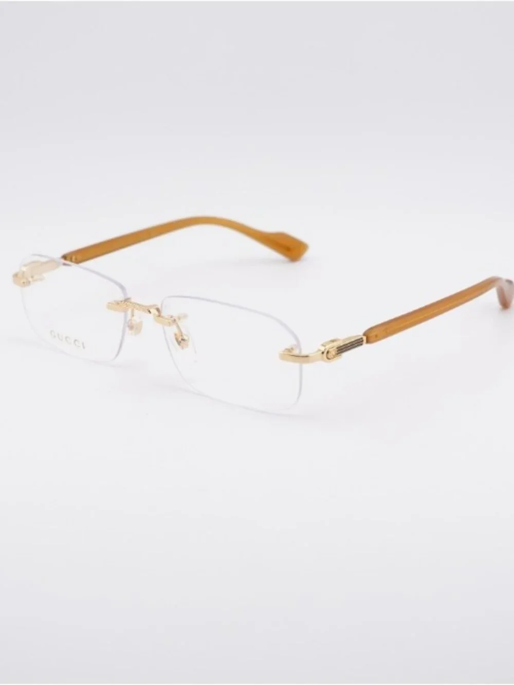 Gucci GG1221O 006 Eyeglasses Gold 56mm Rectangle Frame